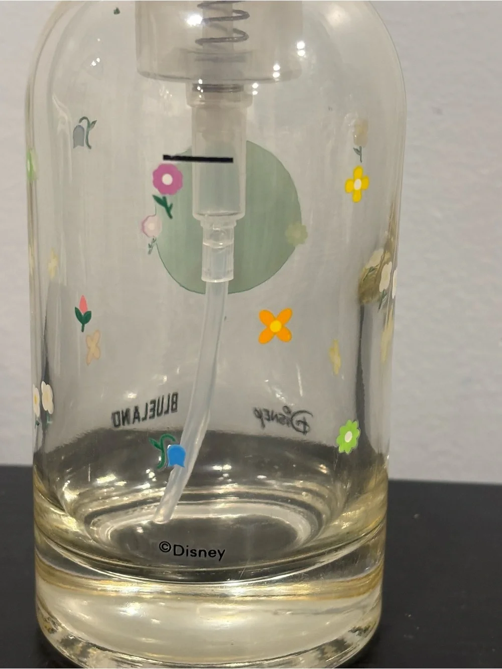 Disney x blueland Daisy Duck Kids Foaming Soap Dispenser floral glass new